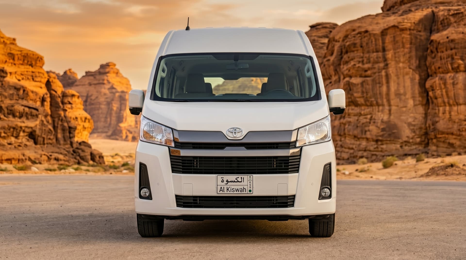 Toyota Hiace 2026 front view in Saudi Arabia